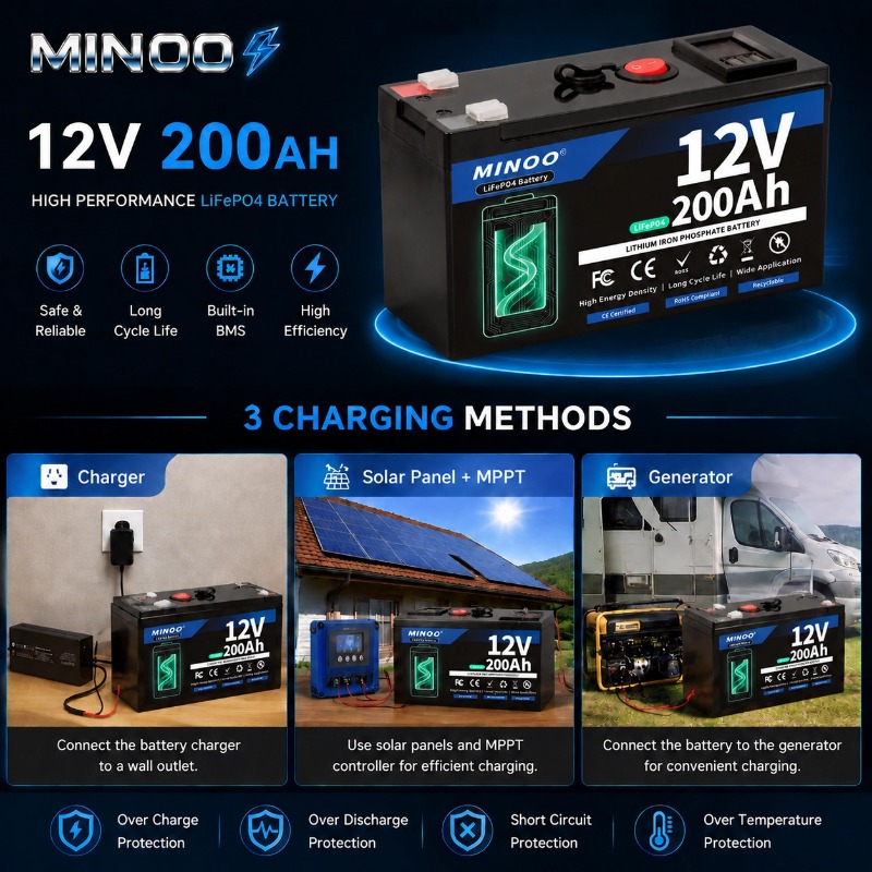 12V 200Ah LiFePO4 Batterij Dee - Fish Finder Charger recensie en prijs