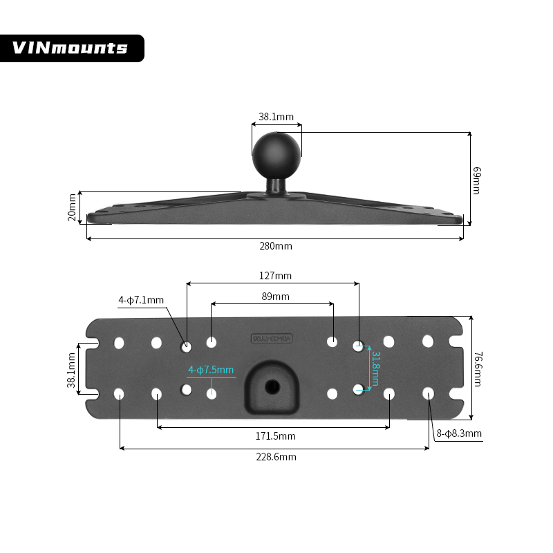 Aluminium viszoekerhouder met  - Fish Finder Mount recensie en prijs